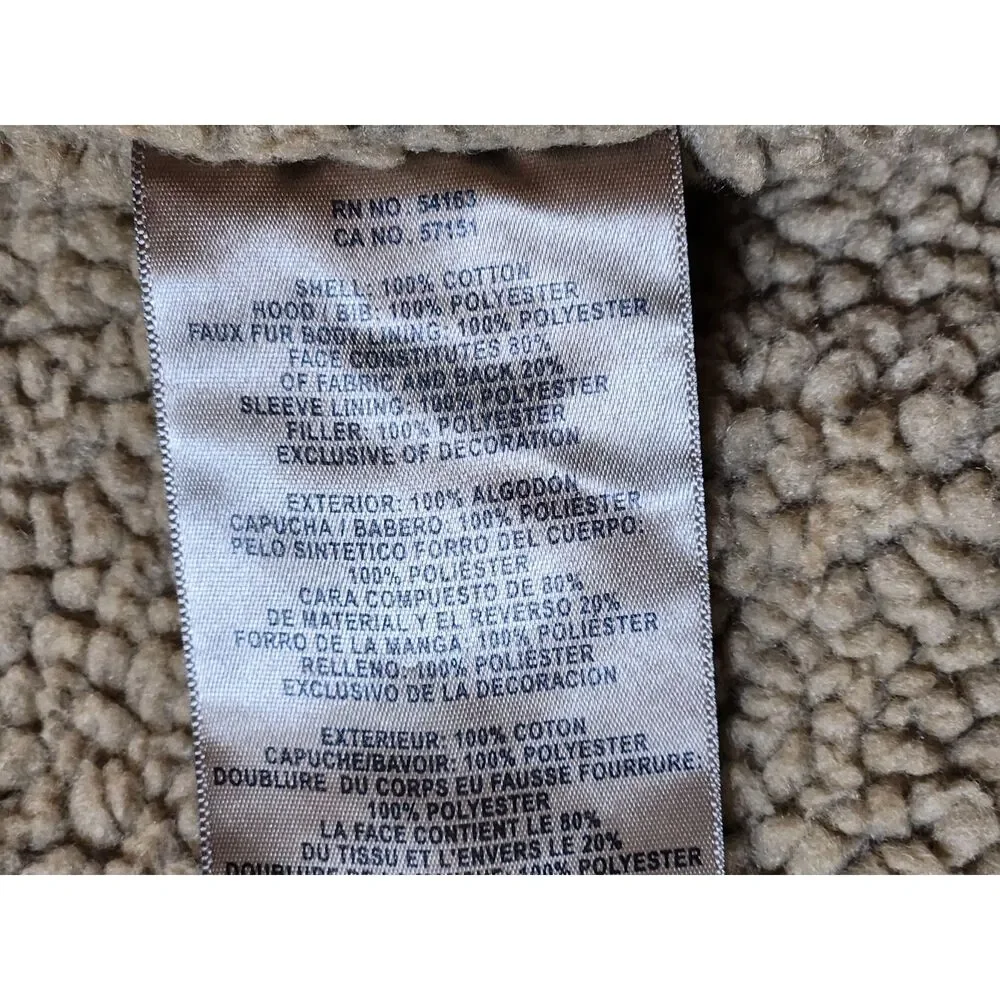 Levi's Washed Cotton Hooded Military Jacket – Men's Size Large Brown **read